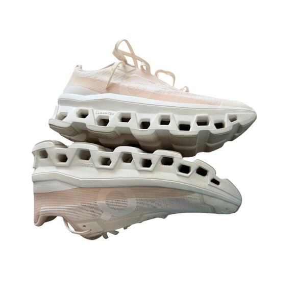 EUC On Cloudmonster Void women’s running shoes sz 10 color dew/ ivory - Picture 3 of 13